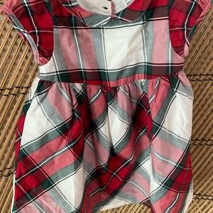 Carter's Festive Plaid Dress in Red and Green